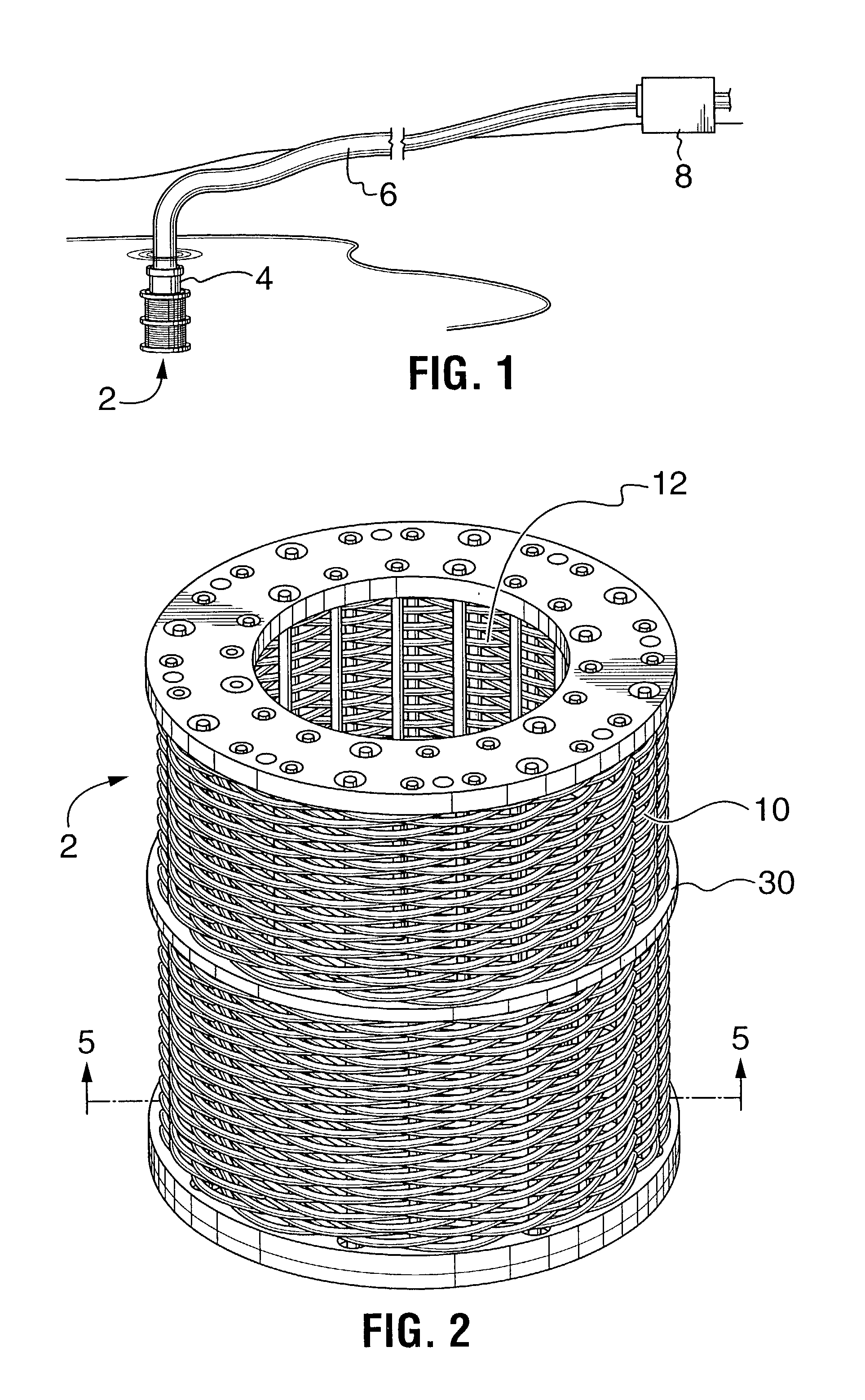 Braided strainer for a draw line