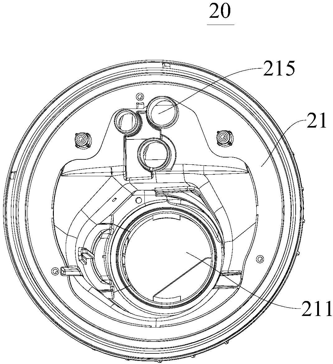 Integrated water cup of dishwasher and sink assembly and dishwasher with integrated water cup