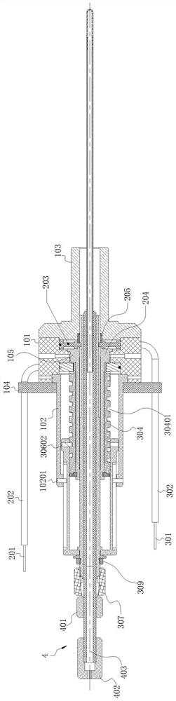 Driving mechanism suitable for magnetic resonance imaging environment and laser ablation treatment head