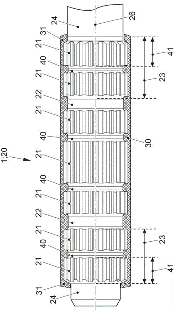 A length-adjustable shaft for a vehicle steering device and the steering device for the vehicle