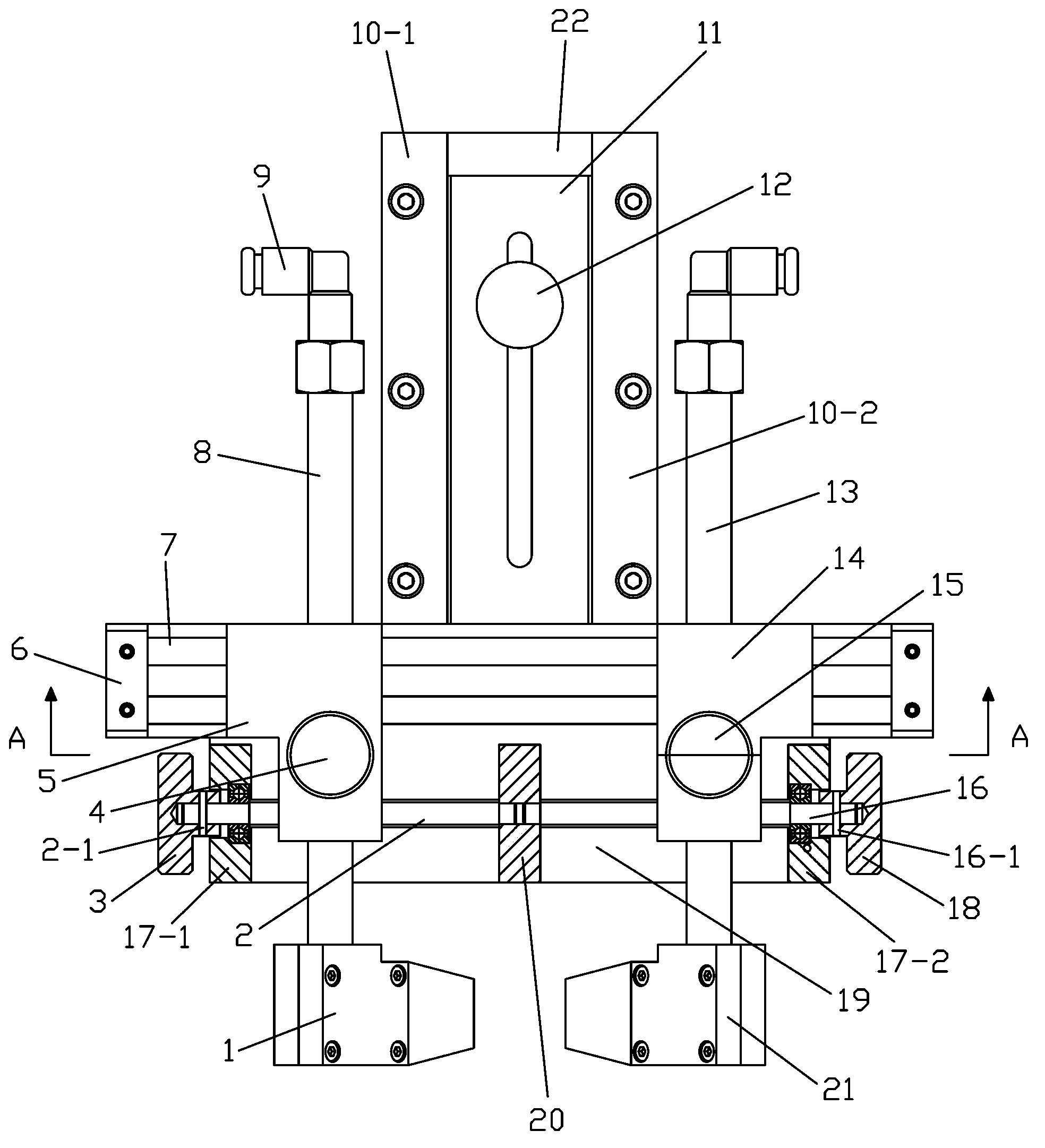 Tinned copper strip tin layer regulating mechanism for copper strip tinning machine