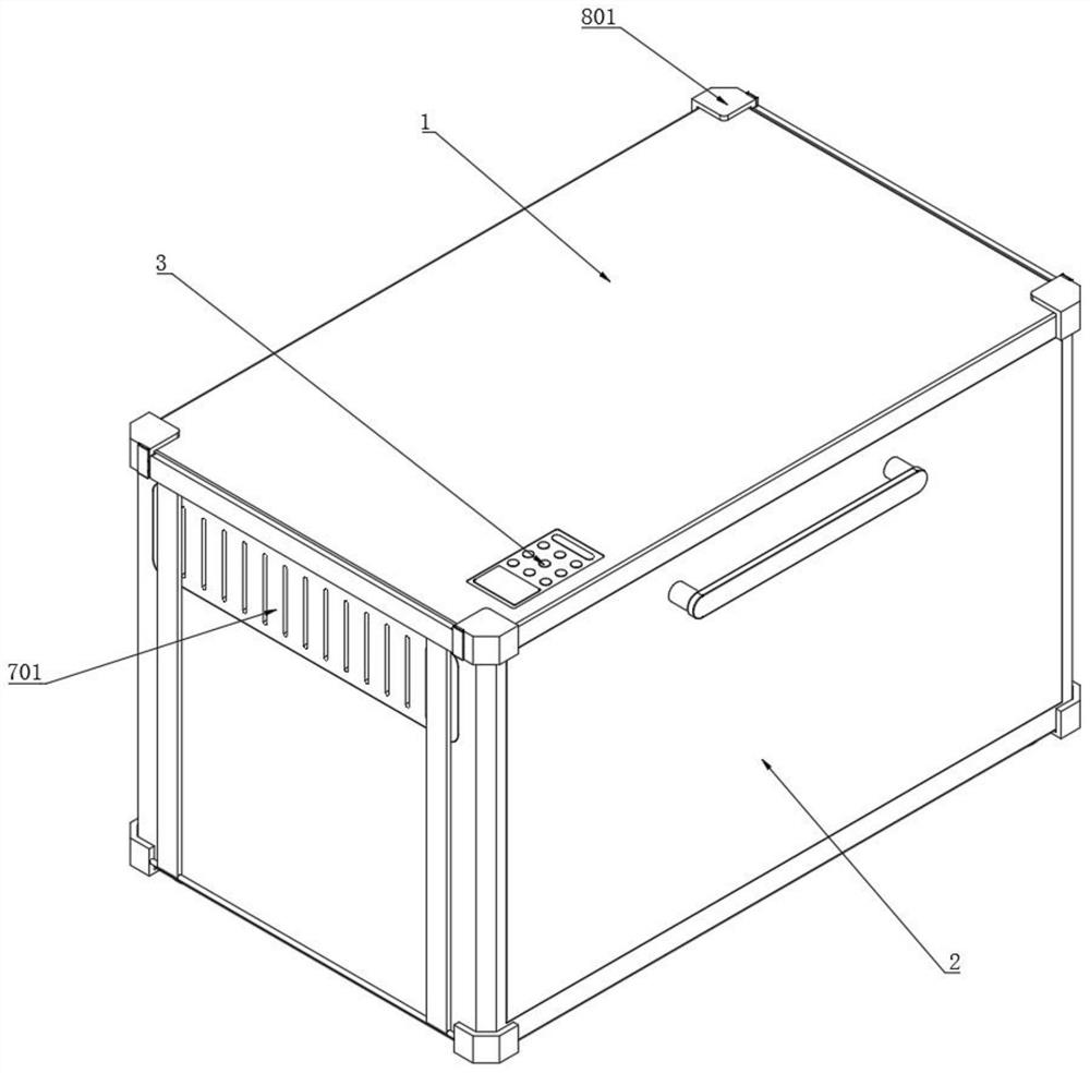 Energy-saving type refrigeration equipment protection box body capable of preventing shaking