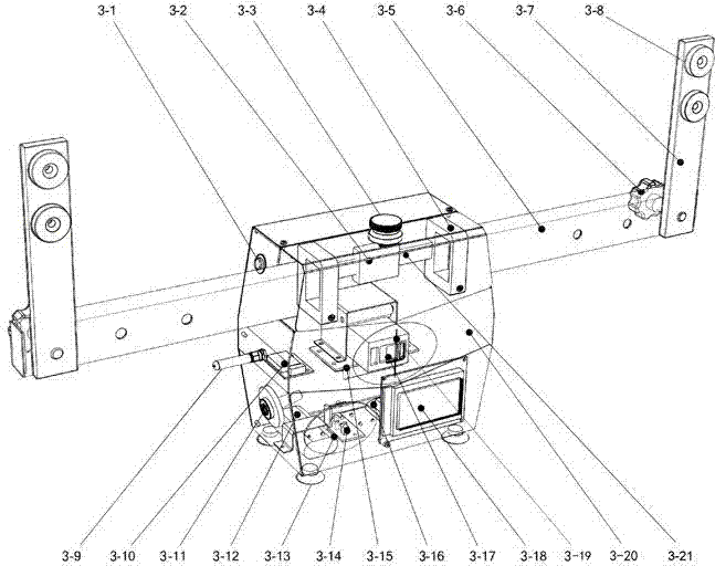 Device for detection of perpendicularity between trailer axle and longitudinal beam and detection and locating method