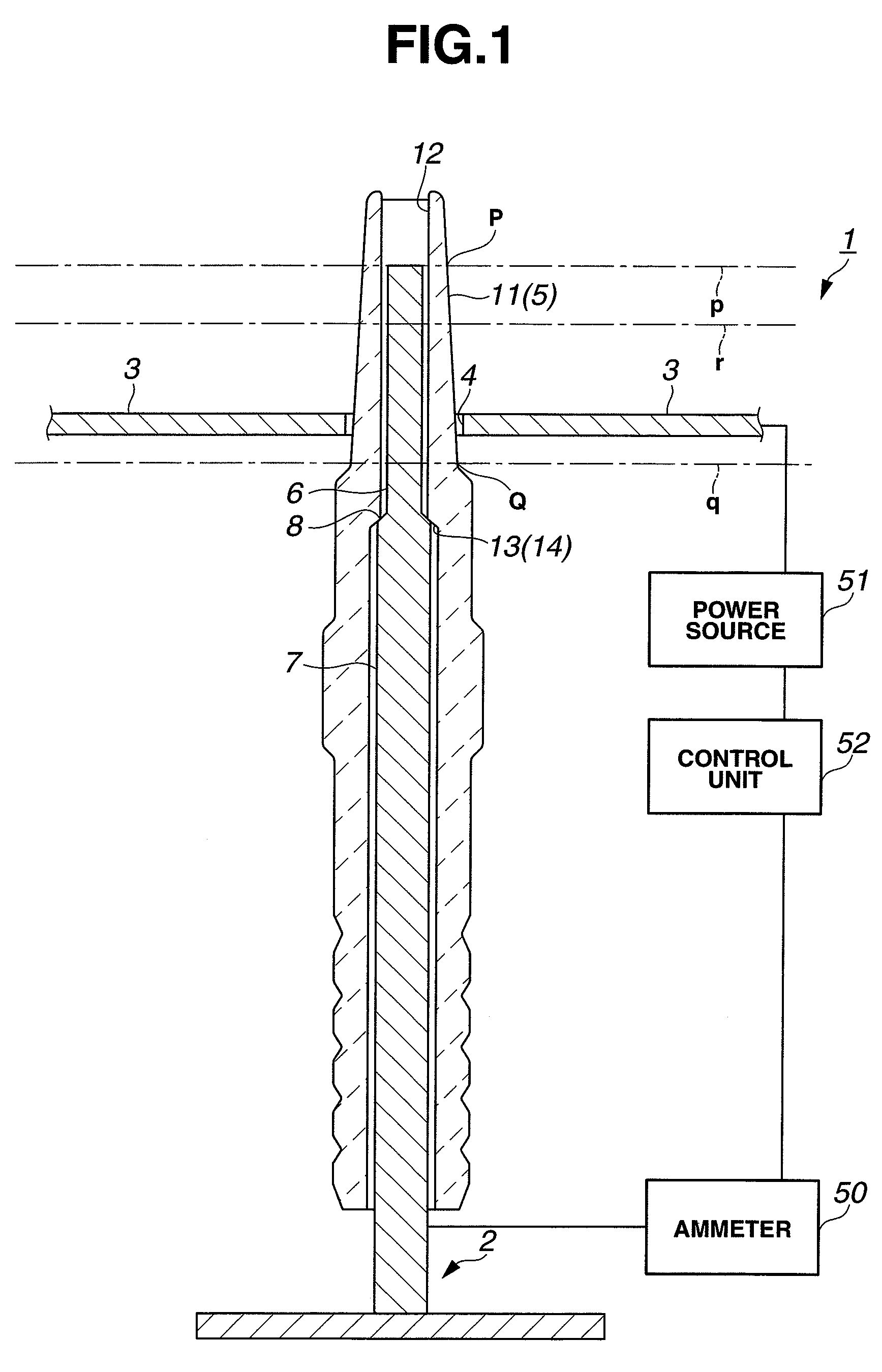 Test method and apparatus for spark plug insulator