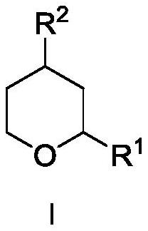 Method for preparing 2, 4-disubstituted tetrahydropyran compound through hydrogenolysis reaction