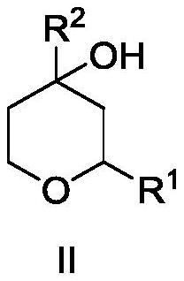 Method for preparing 2, 4-disubstituted tetrahydropyran compound through hydrogenolysis reaction