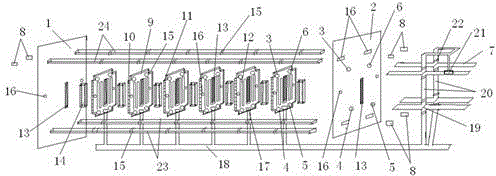 Automatic air heat exchange device for surface air cooler of air conditioning unit