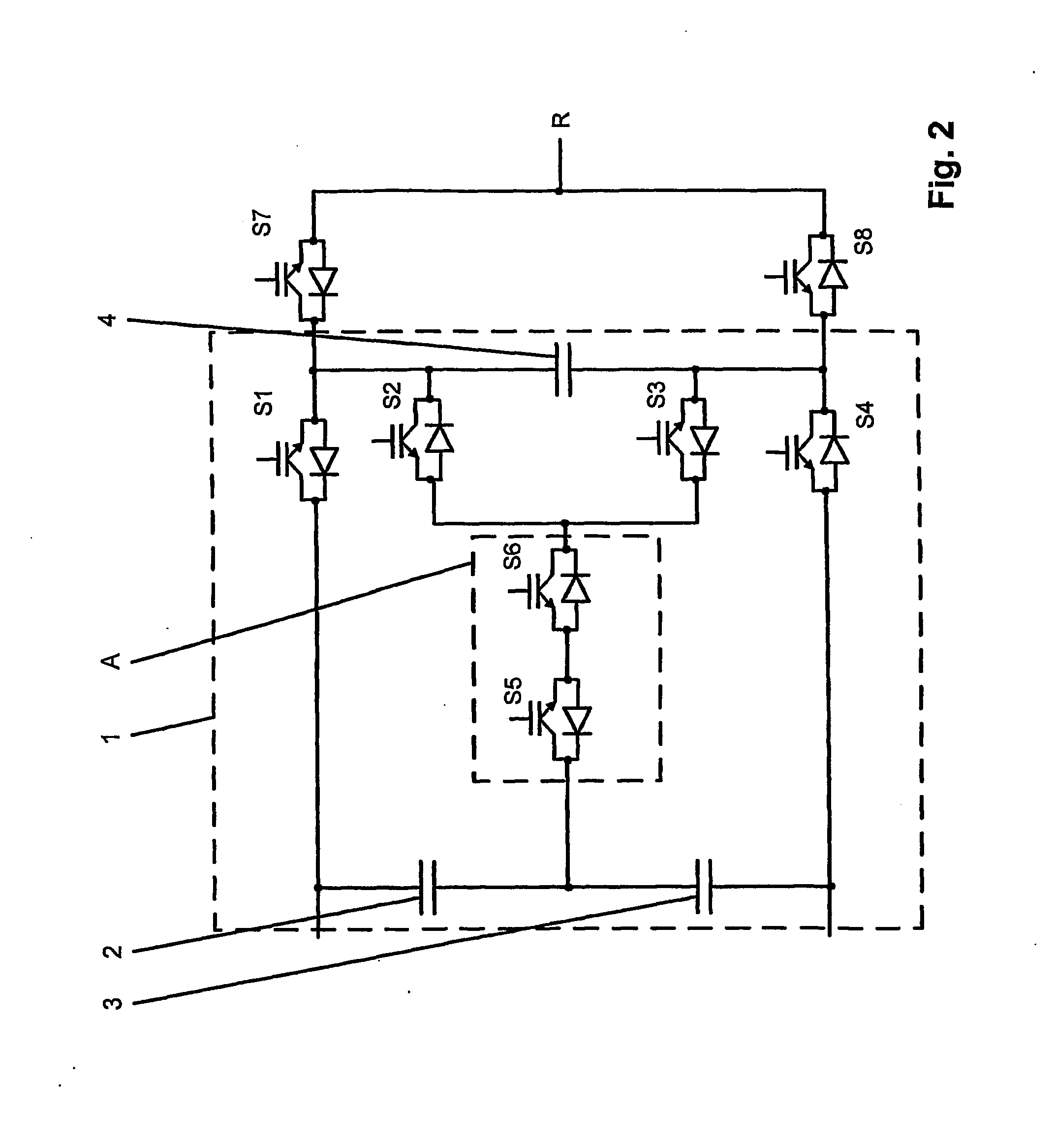 Swithgear cell and converter circuit for switching a large number of voltage levels