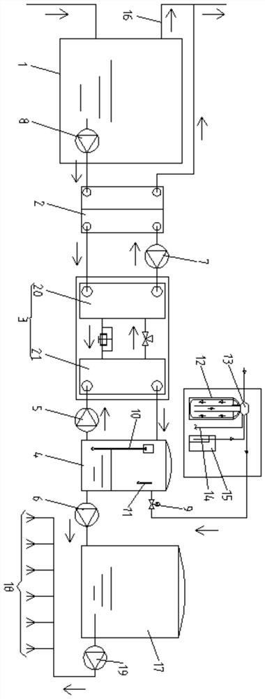 Mine water source waste heat recycling hot water bathing system