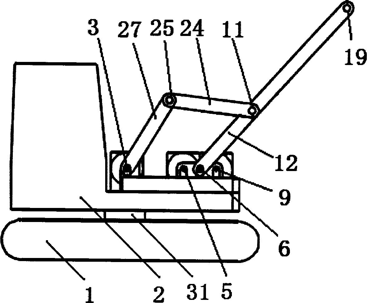A three-degree-of-freedom controllable mechanism excavator