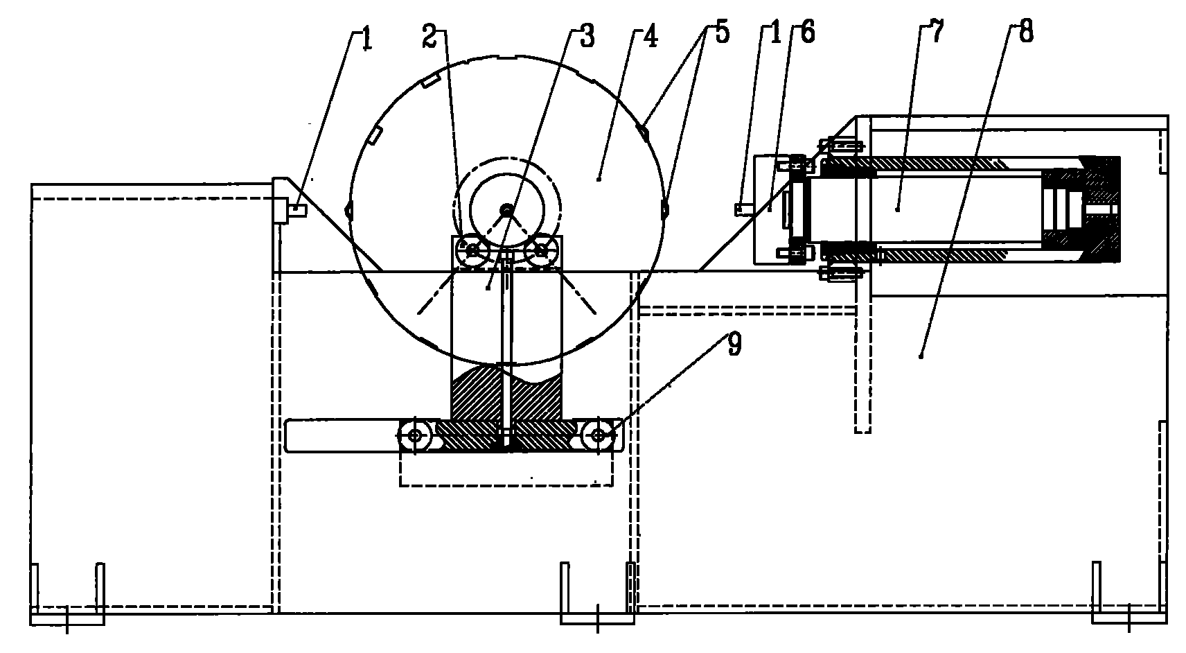 Horizontal stator buckle slab withholding equipment and method