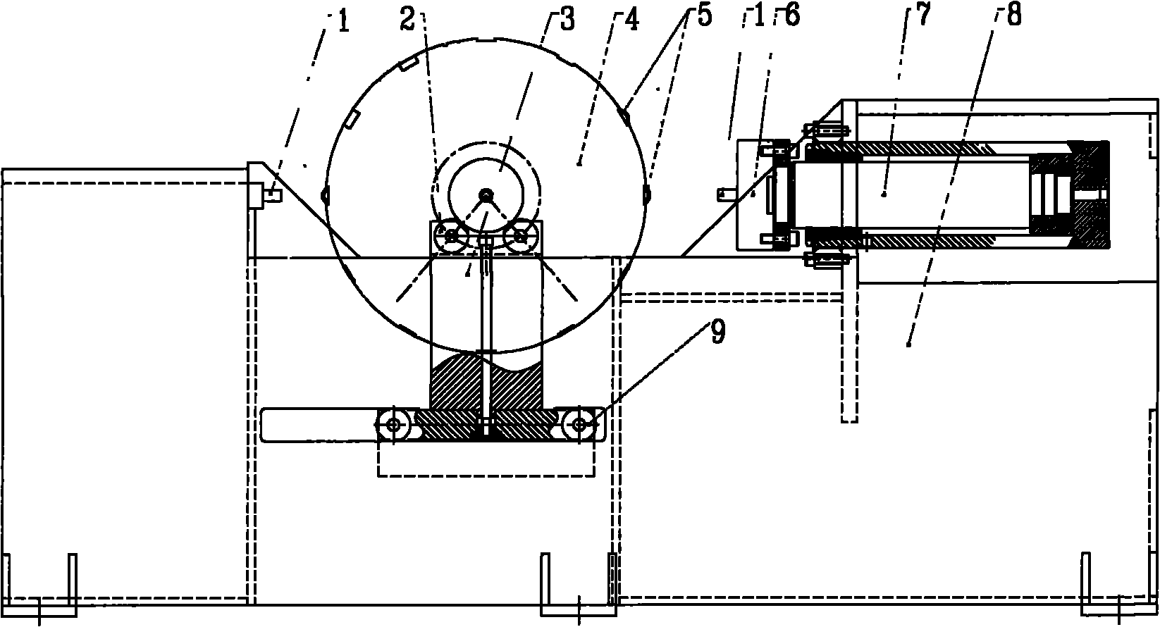 Horizontal stator buckle slab withholding equipment and method