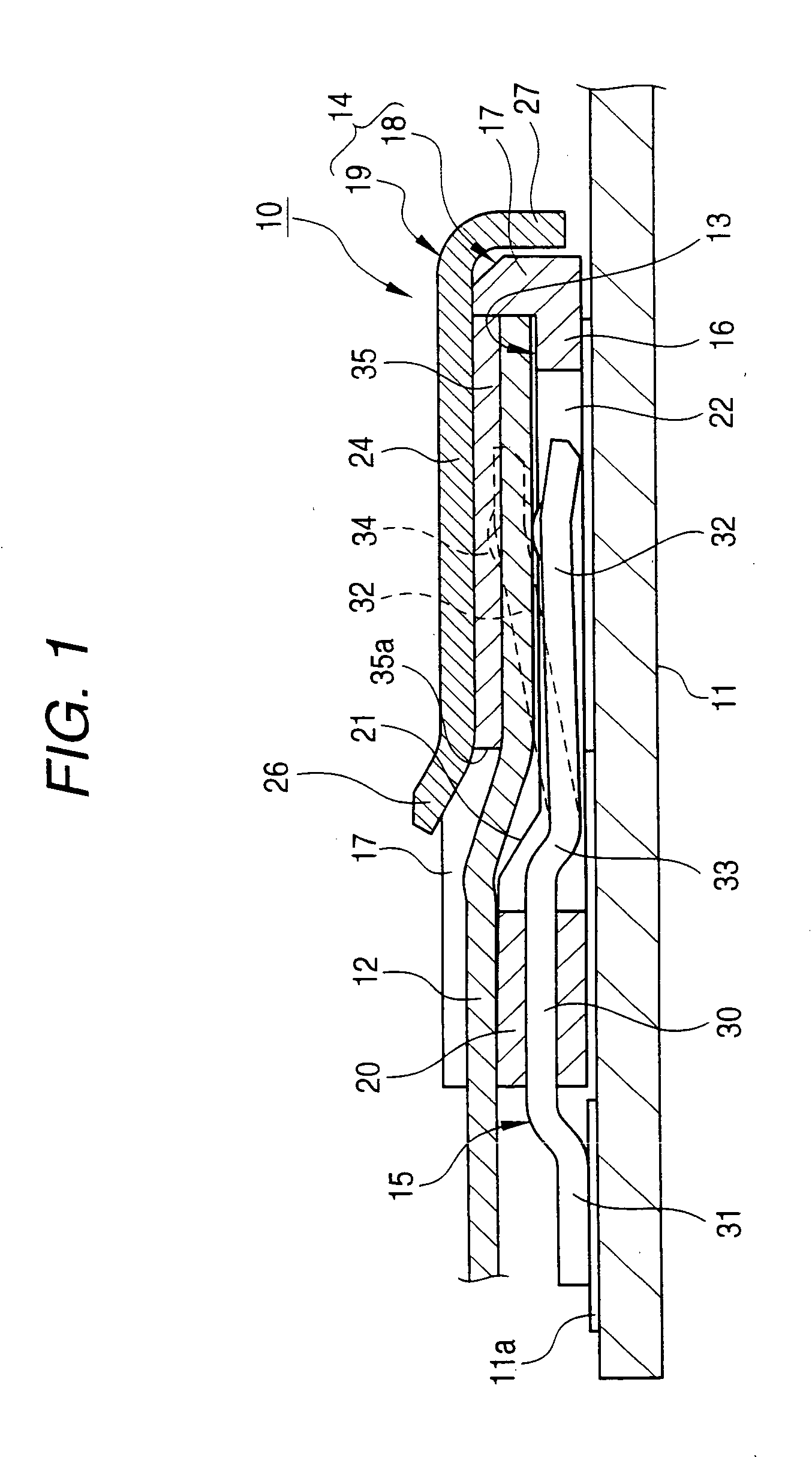 Connector for flexible board