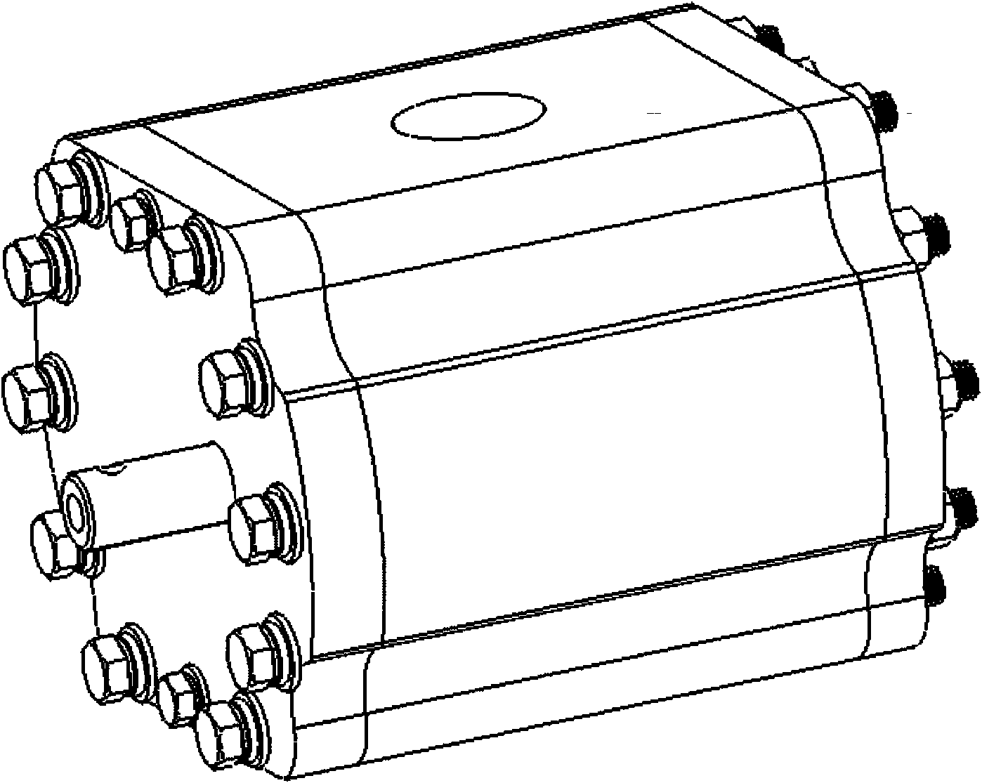 Low-pulsation gear flowmeter of composite gear type