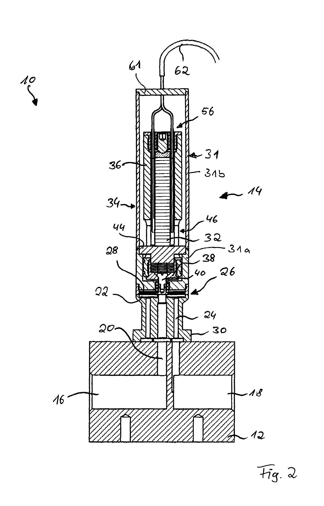 Linear valve drive and valve