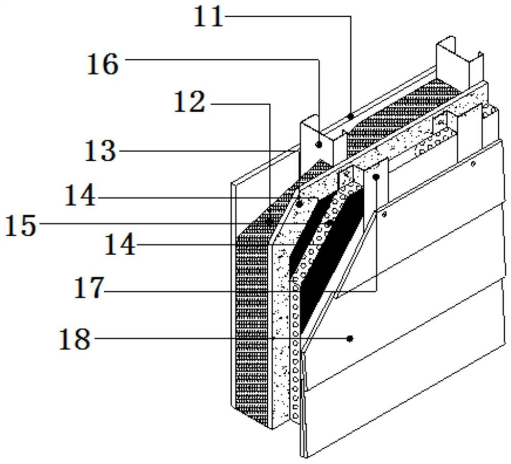 Wall surface structure based on hidden screw connection mode