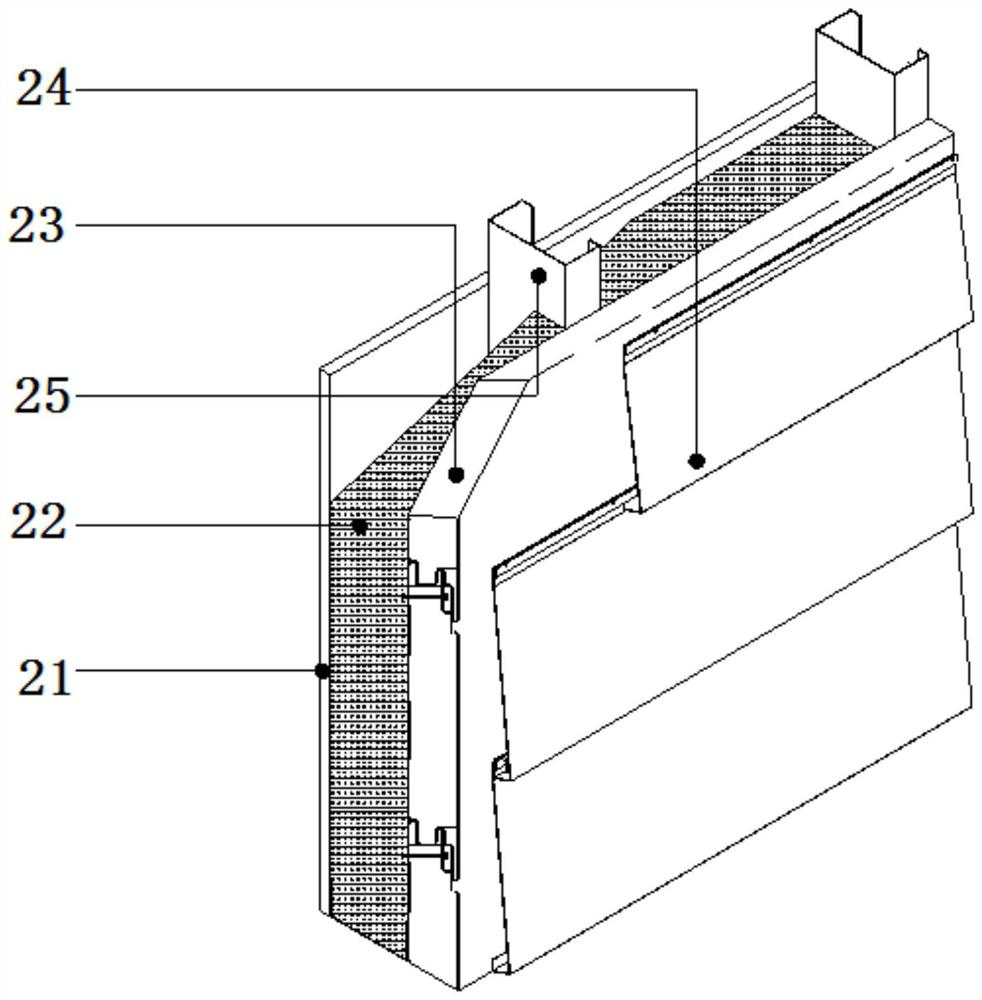 Wall surface structure based on hidden screw connection mode