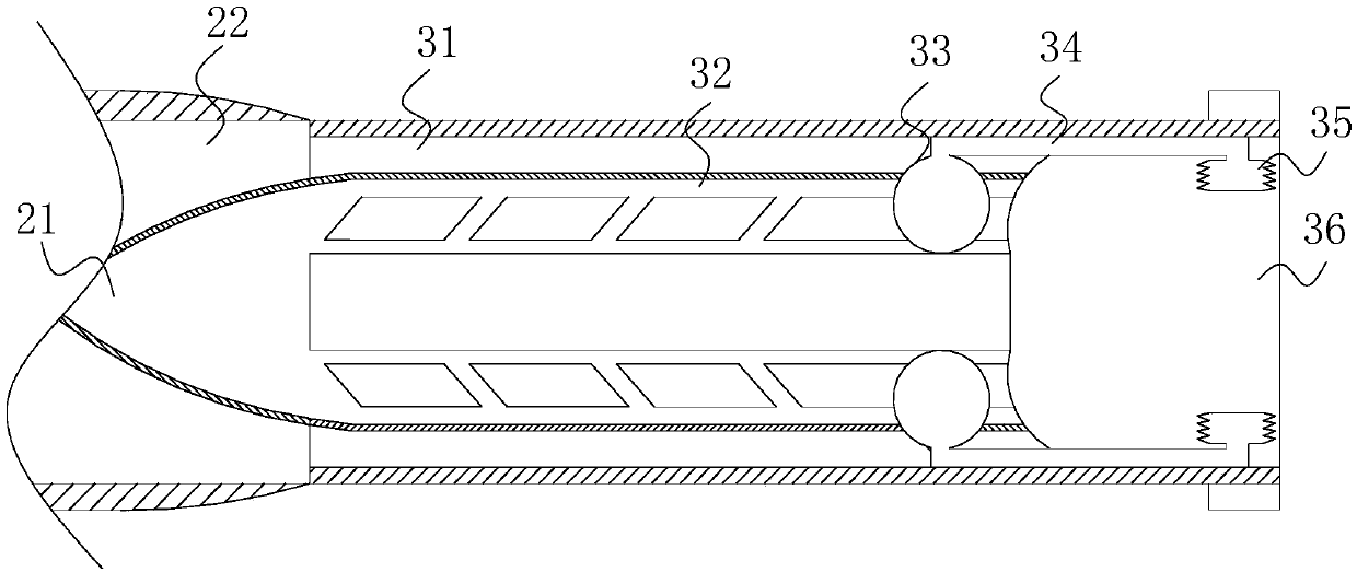 Cigarette filter structure with built-in negative pressure drive fitting