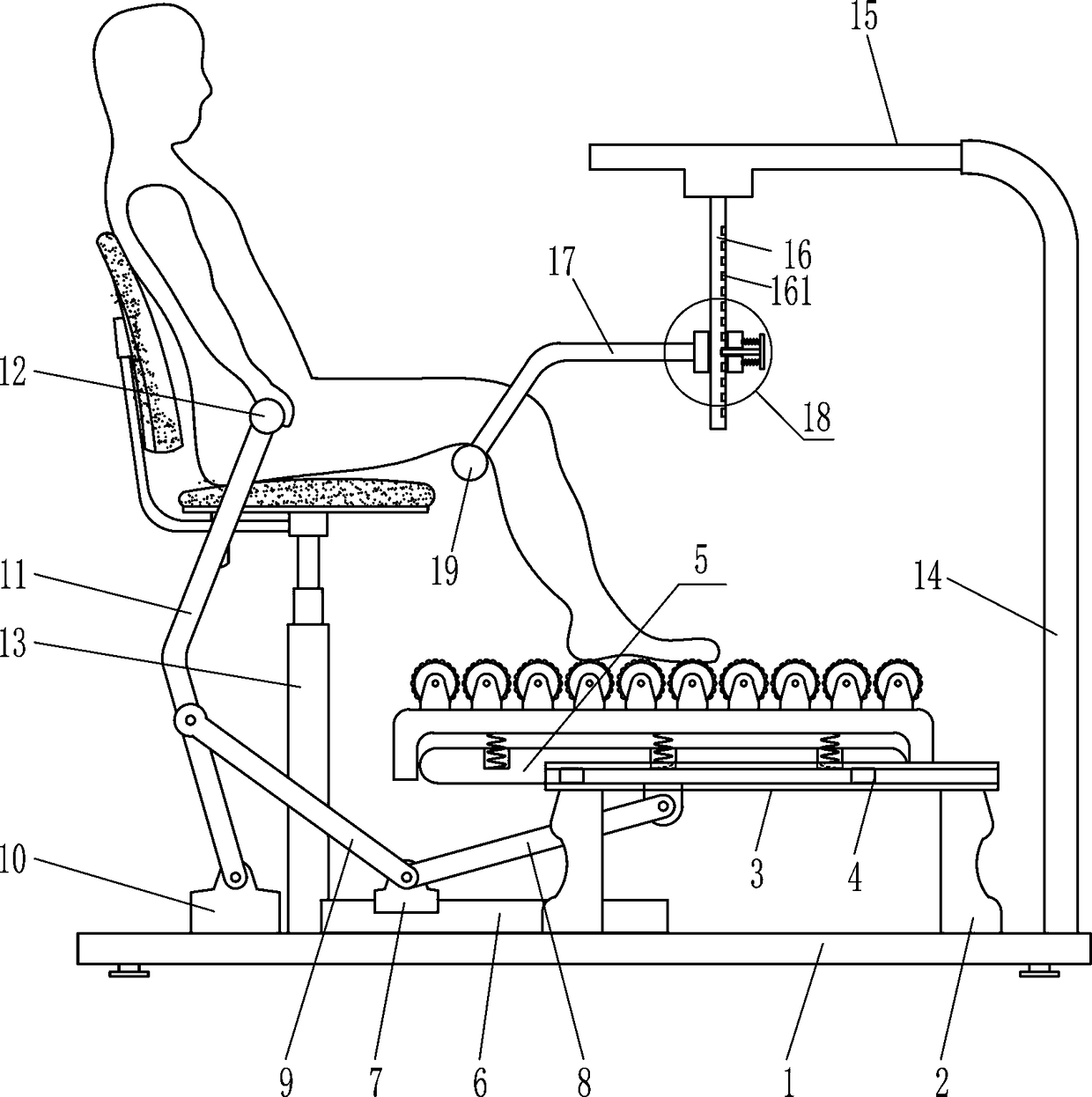Hand-operated foot sole massaging device