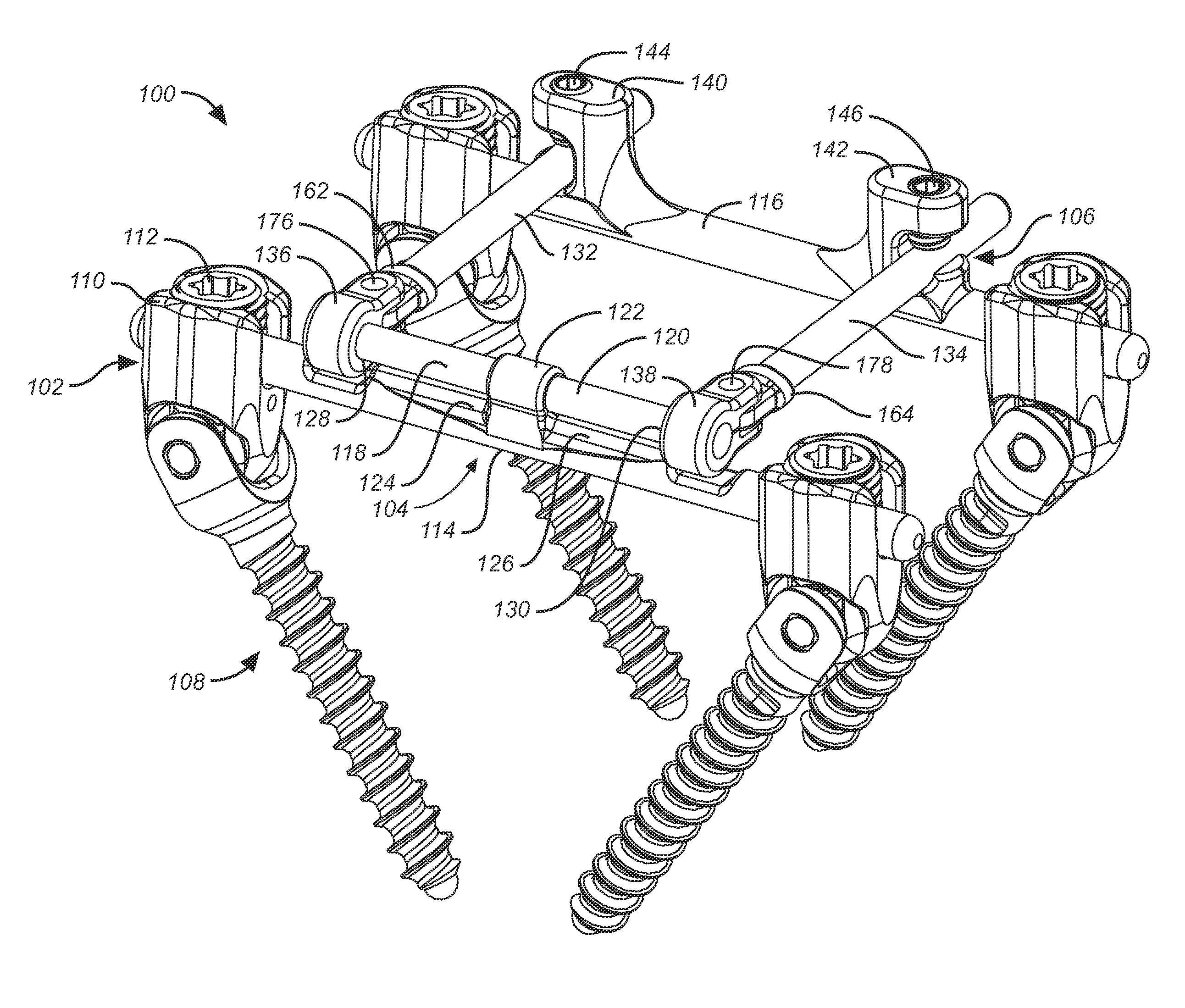 Multi-dimensional horizontal rod for a dynamic stabilization and motion preservation spinal implantation system and method