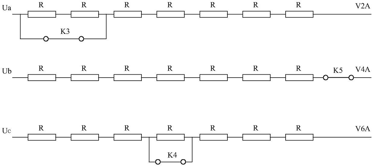 Simulated fault smart meter and electrical test simulation device for three-phase power supply