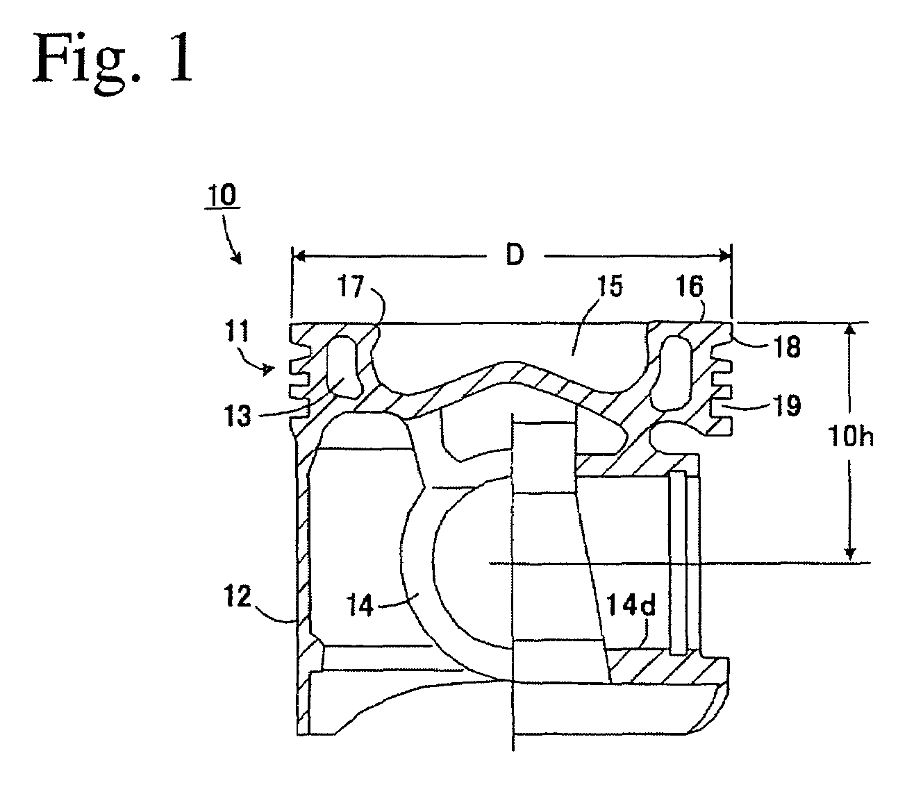 Internal engine piston and its production method