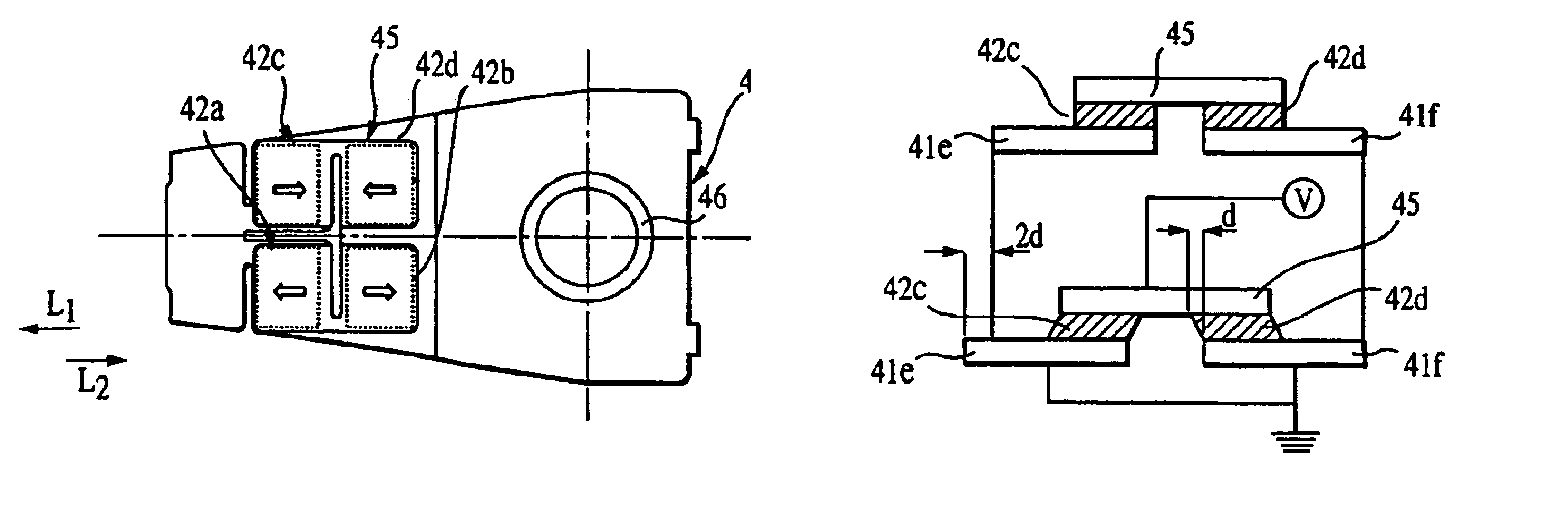 Disc drive magnetic head fine positioning mechanism including a base connecting a suspension to an arm, and having a piezoelectric drive element adjacent thereto
