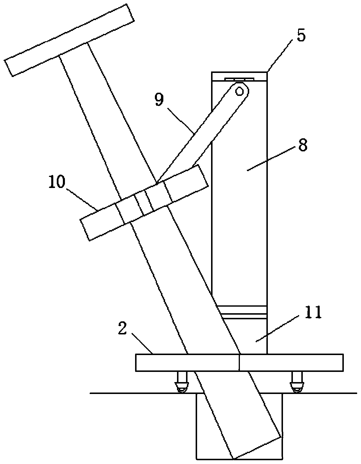 Pole erecting device for electric power laying and use method of pole erecting device