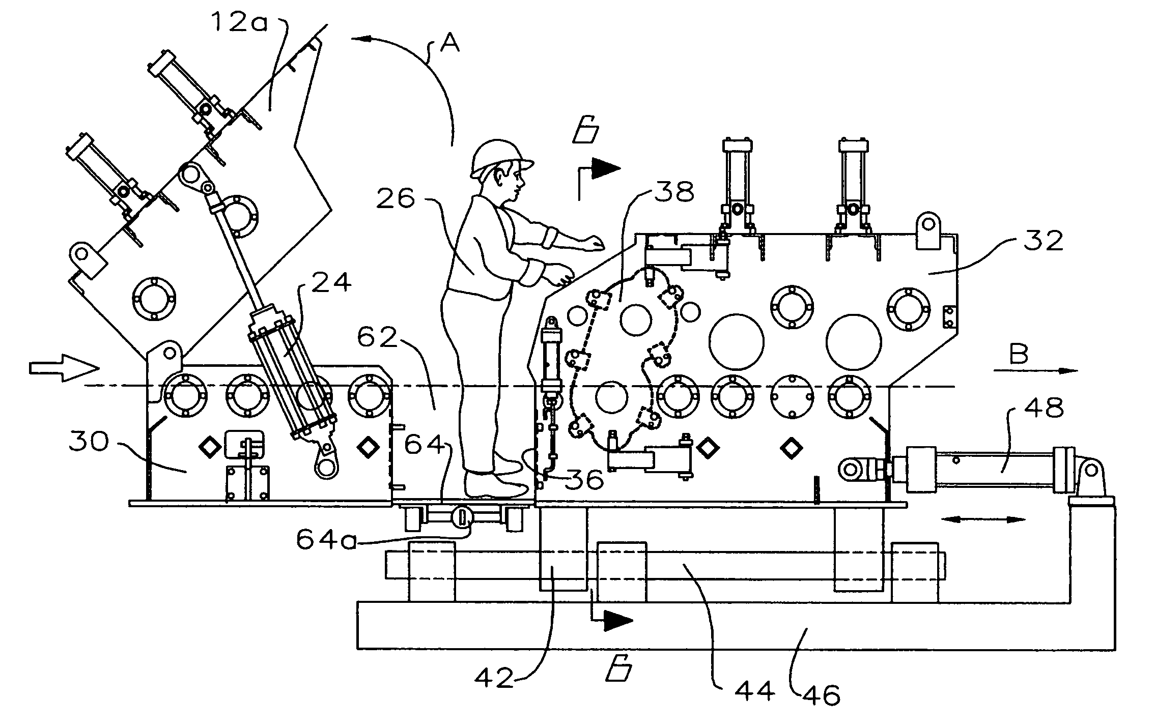 Gangsaw with a split sawbox