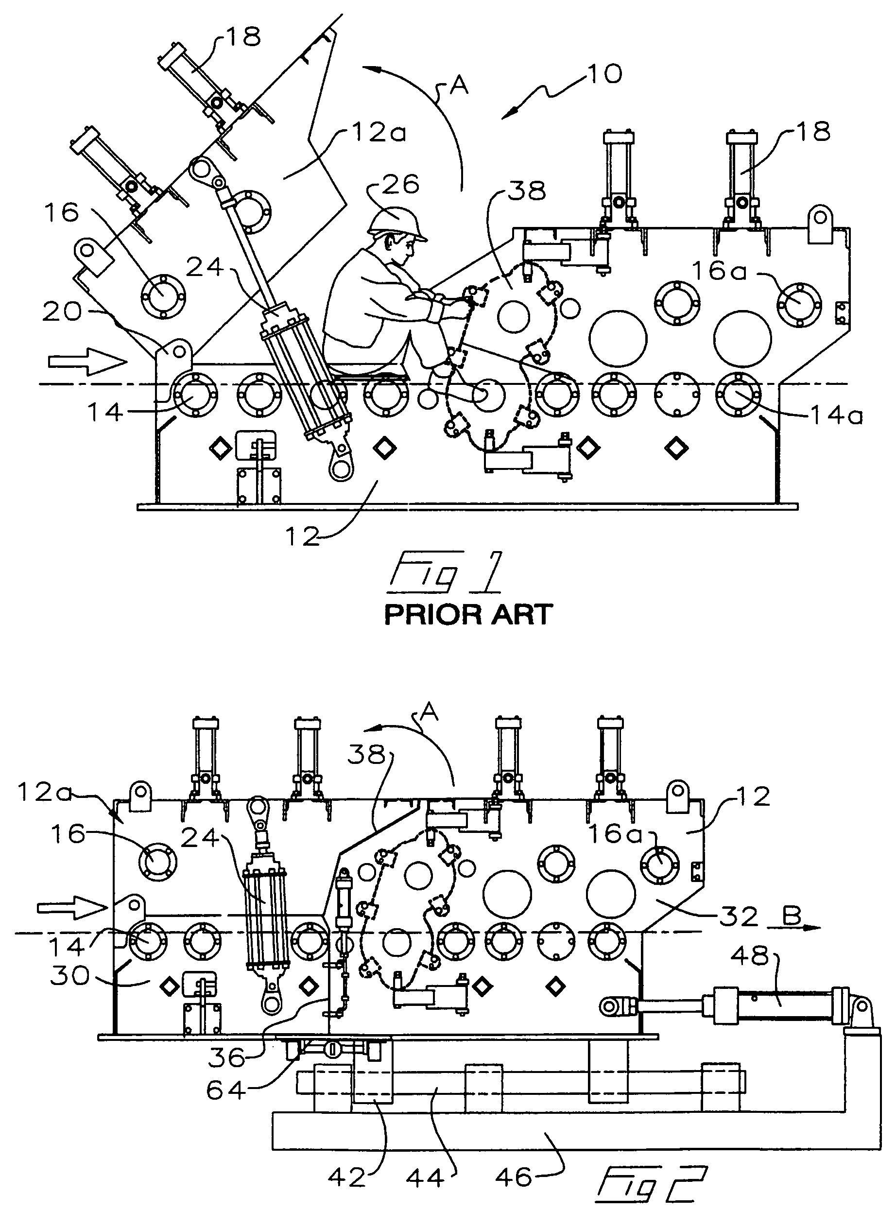 Gangsaw with a split sawbox