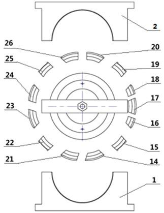 Wax mold integrated forming mold for large cylindrical shell with multiple bosses on inner wall