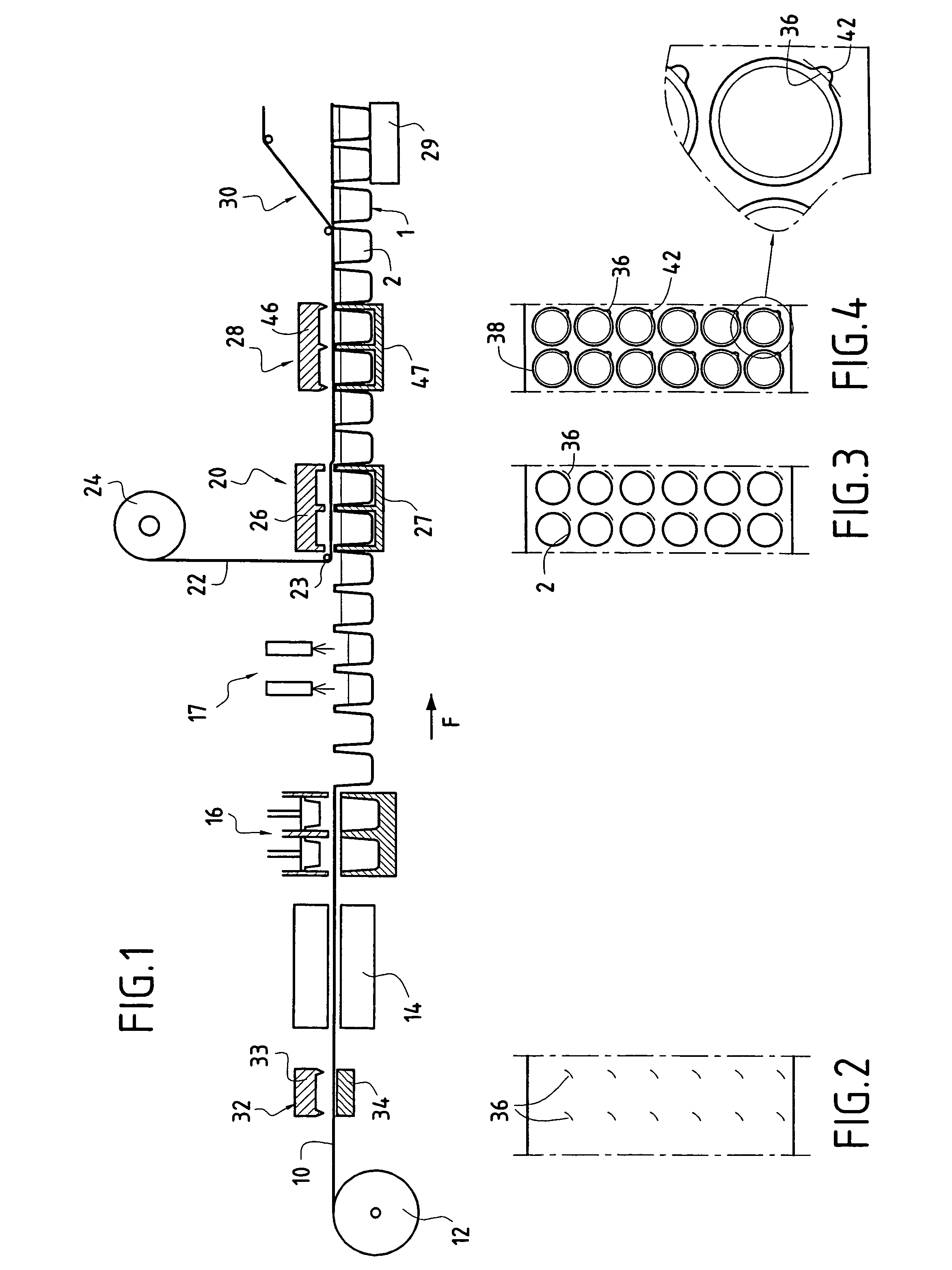 Method and installation for making and filling containers having membrane seal provided with a pull tab