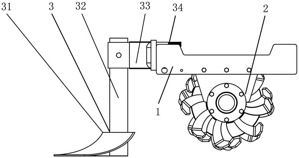 Rotary tillage and ditching device