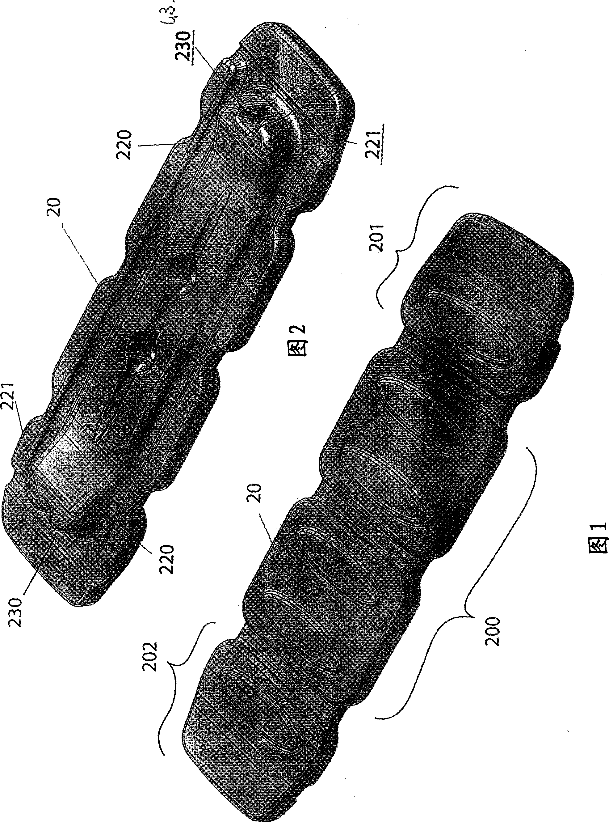 Cross piece for bed supporting surface, molding process and dissected bed supporting surface intended for hospital bed