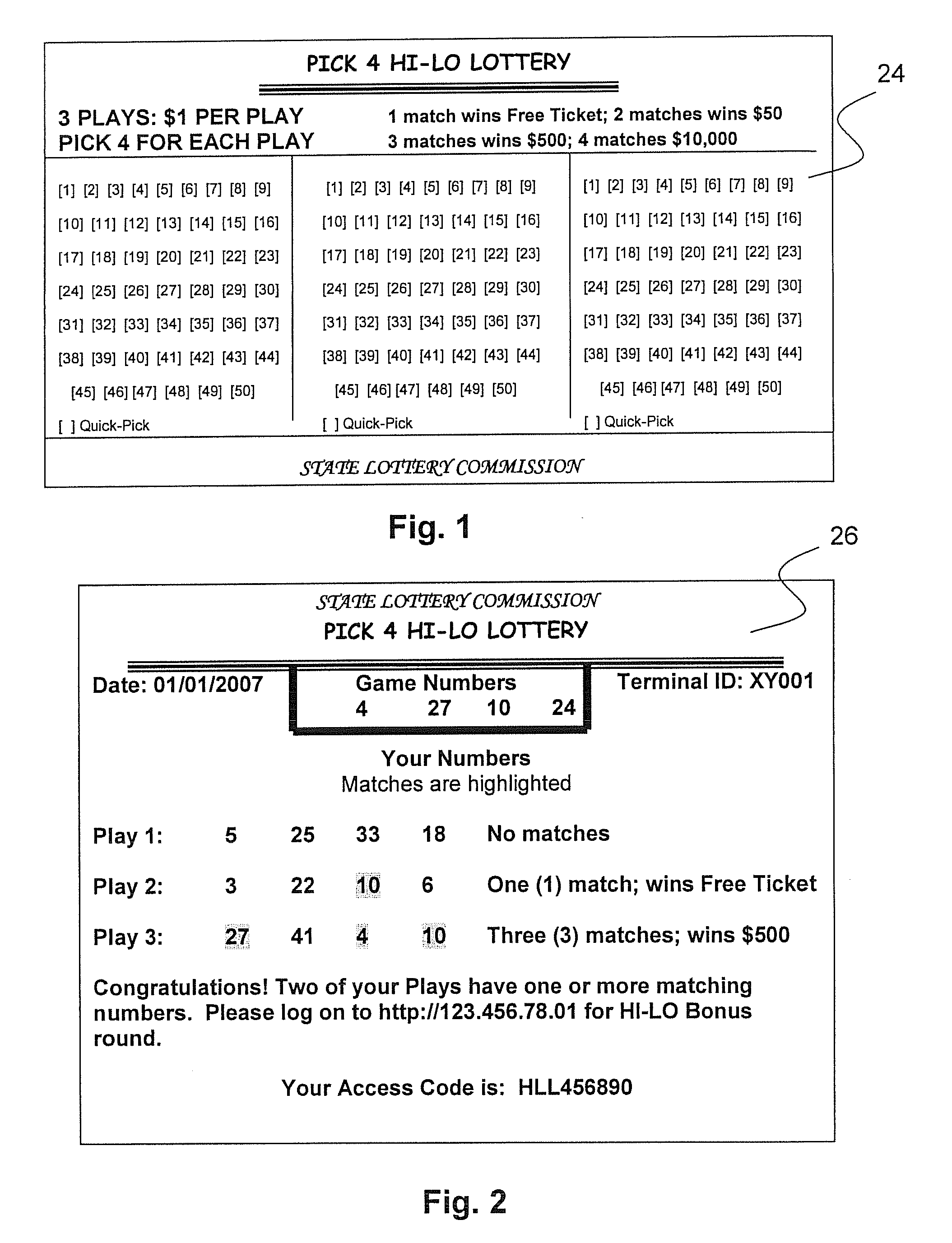 System and method for a terminal-based lottery game with subsequent interactive component