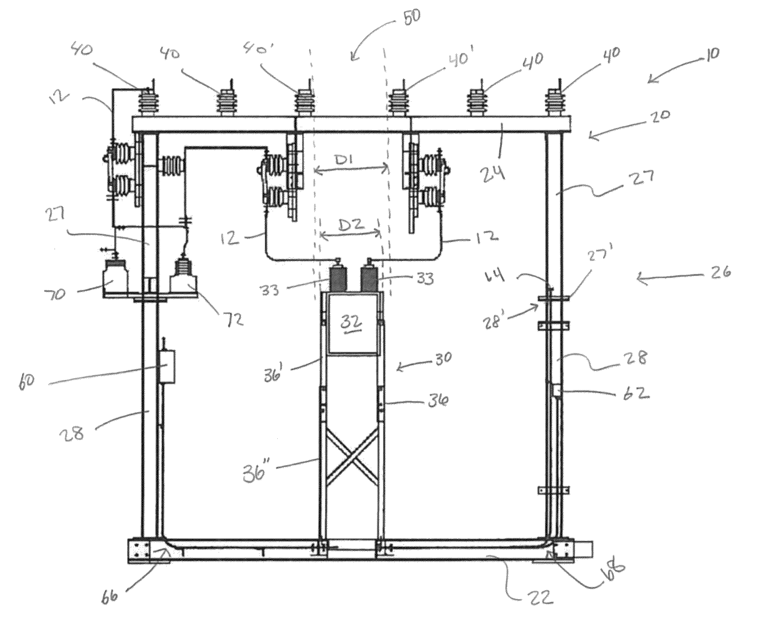 Modular substation feeder assembly