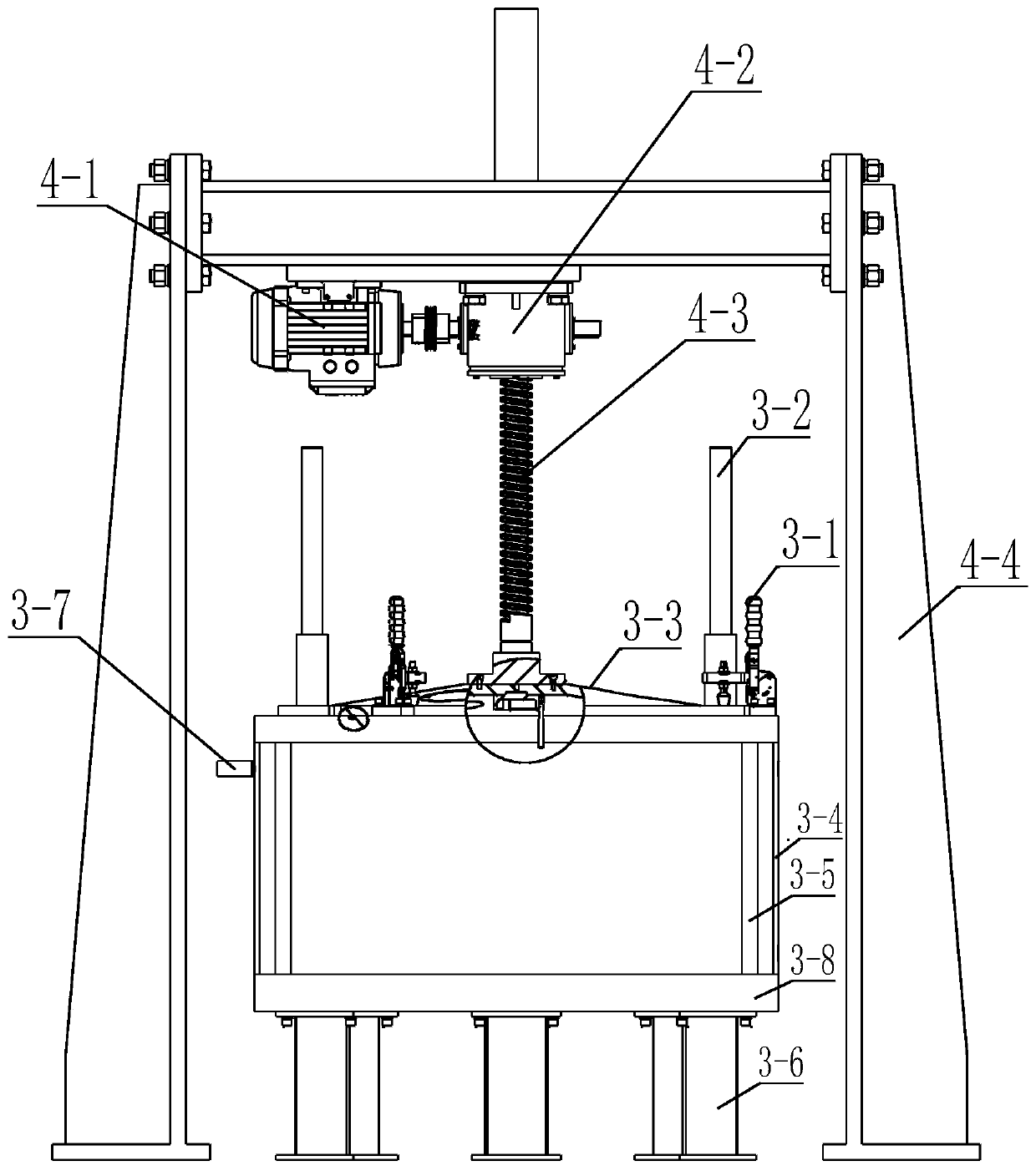 Centrifugal supergravity experimental device for material preparation and performance test