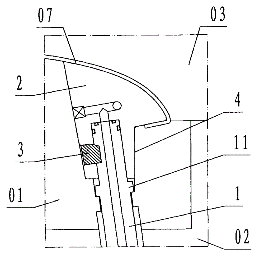 Angle ejector rod with stress step