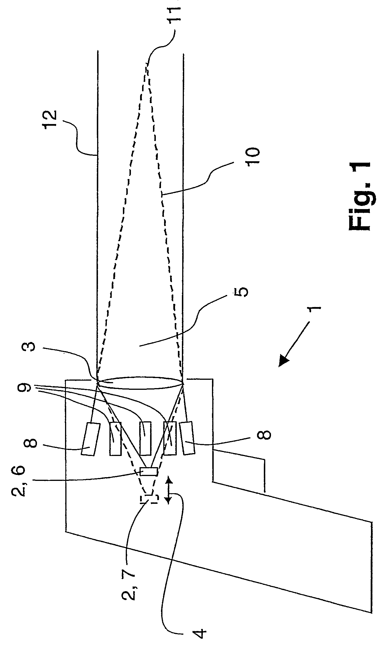 Device for contact-free measurement of temperature