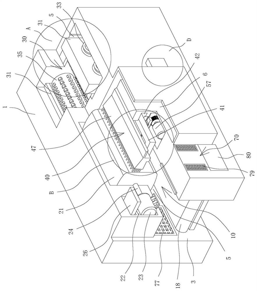 A construction waste metal separation device