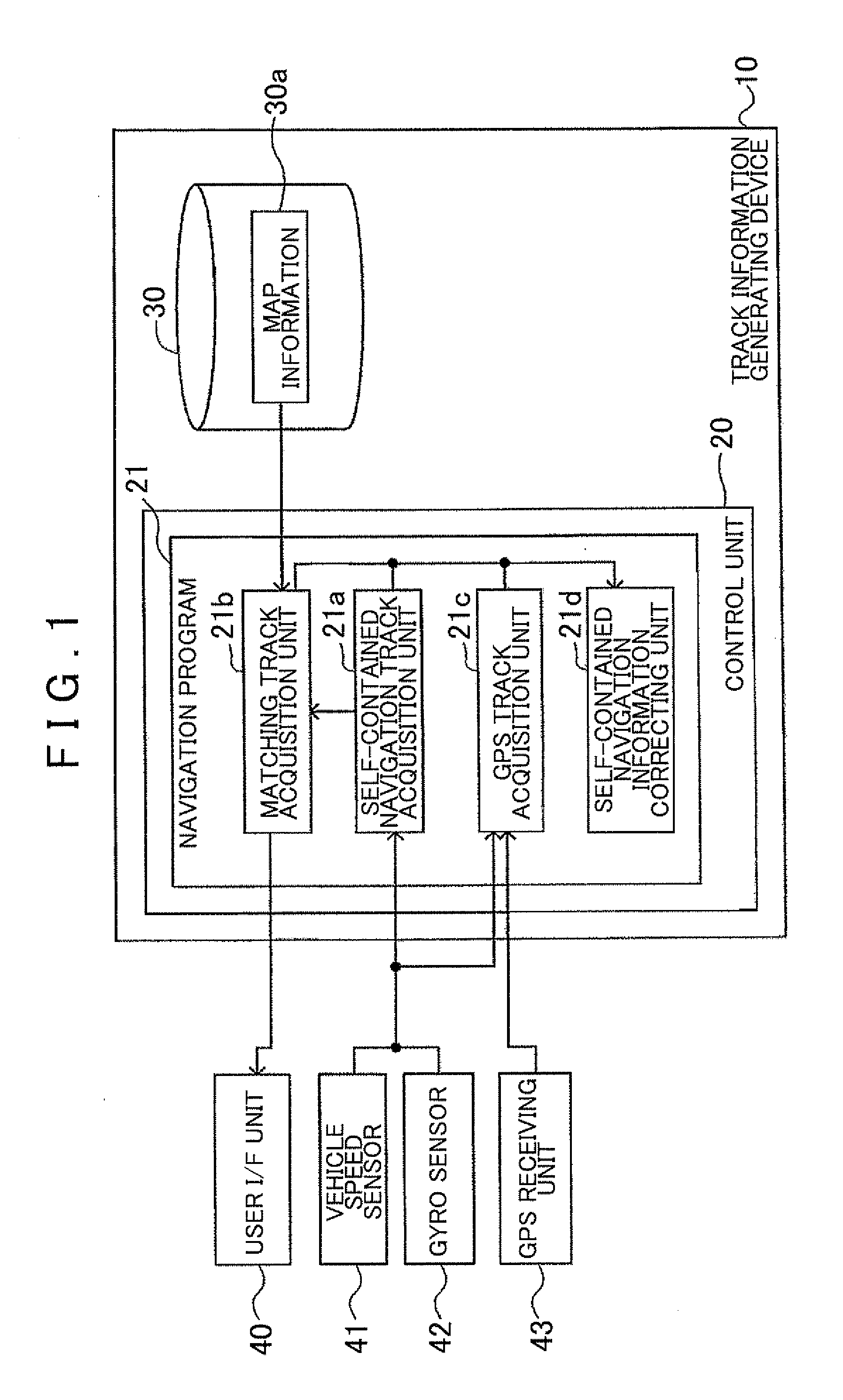 Track information generating device, track information generating method, and computer-readable storage medium