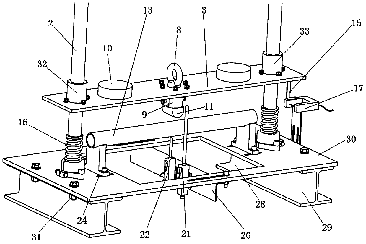 Detector for low-speed drop hammer impact test of circular pipe fitting and impact test instrument