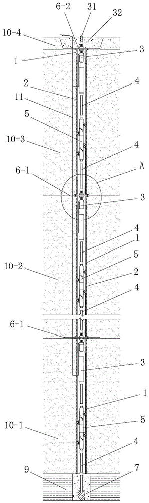 A device and method for monitoring the settlement of layered soil