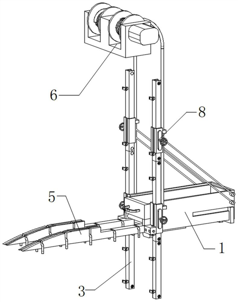 High-rise building hydraulic discharging platform device and working method thereof