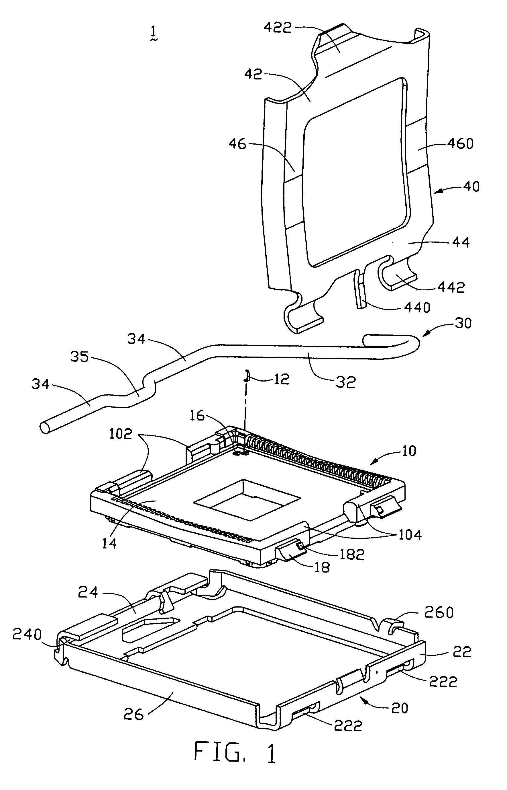 Land grid array connector assembly with reliable block