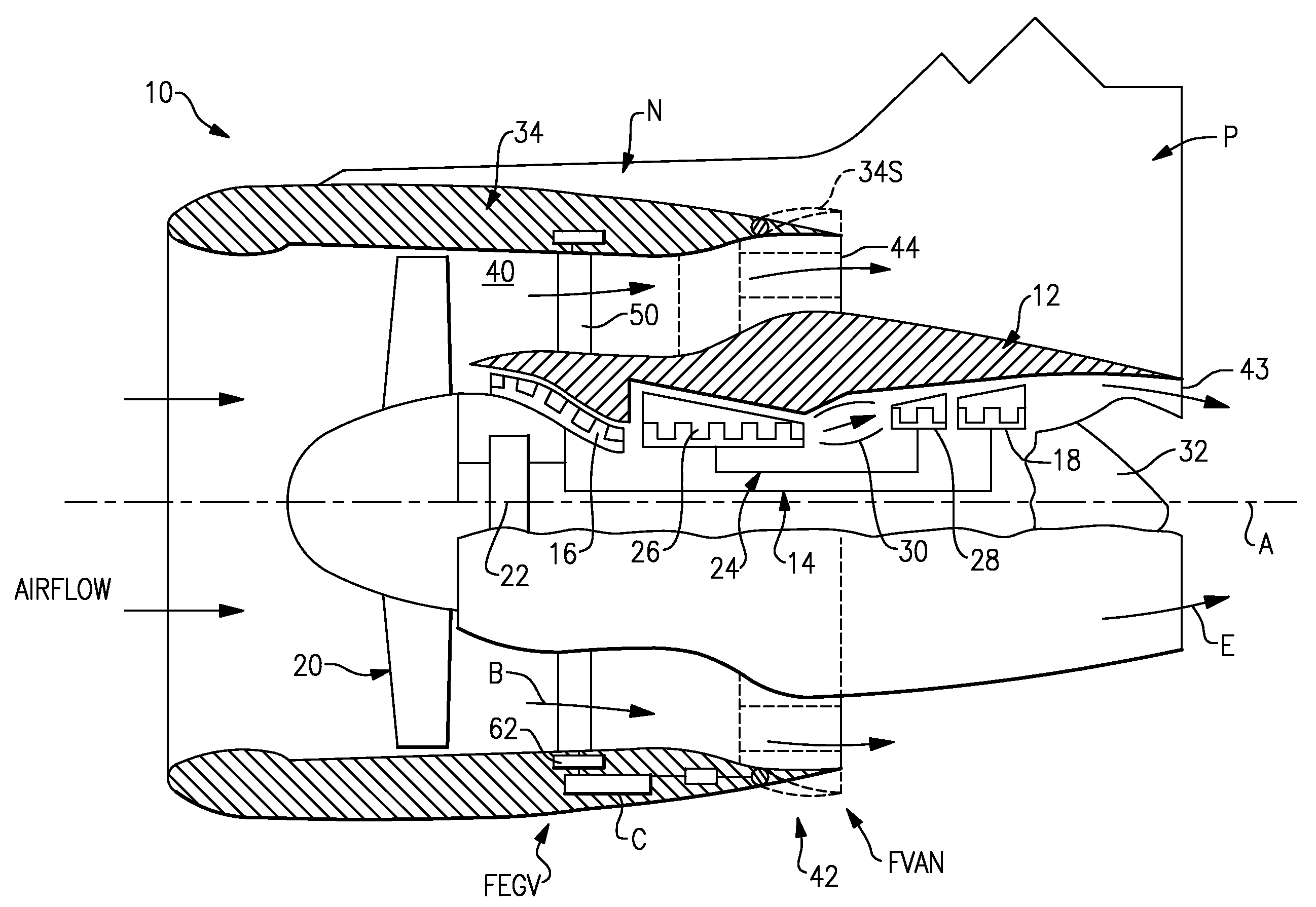 Gas turbine engine with variable geometry fan exit guide vane system