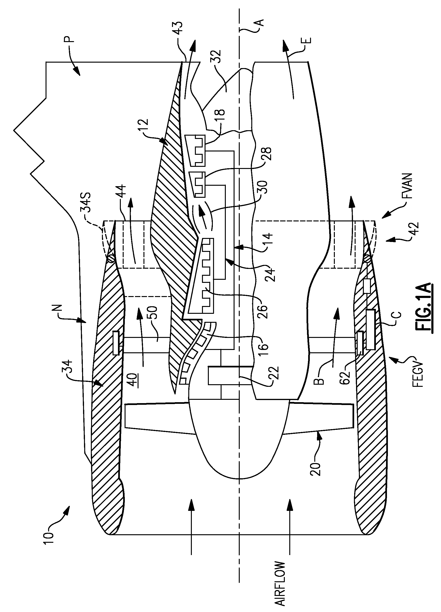 Gas turbine engine with variable geometry fan exit guide vane system