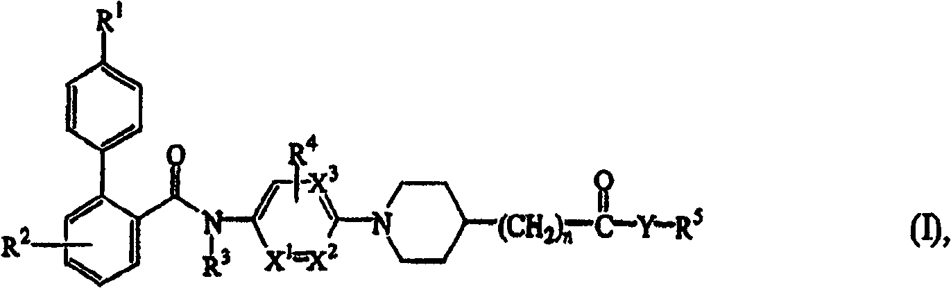 N-aryl piperidine substituted biphenylcarboxamides as inhibitors of apolipoprotein B