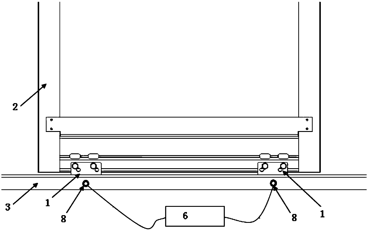 Self-checking system of door sliding block