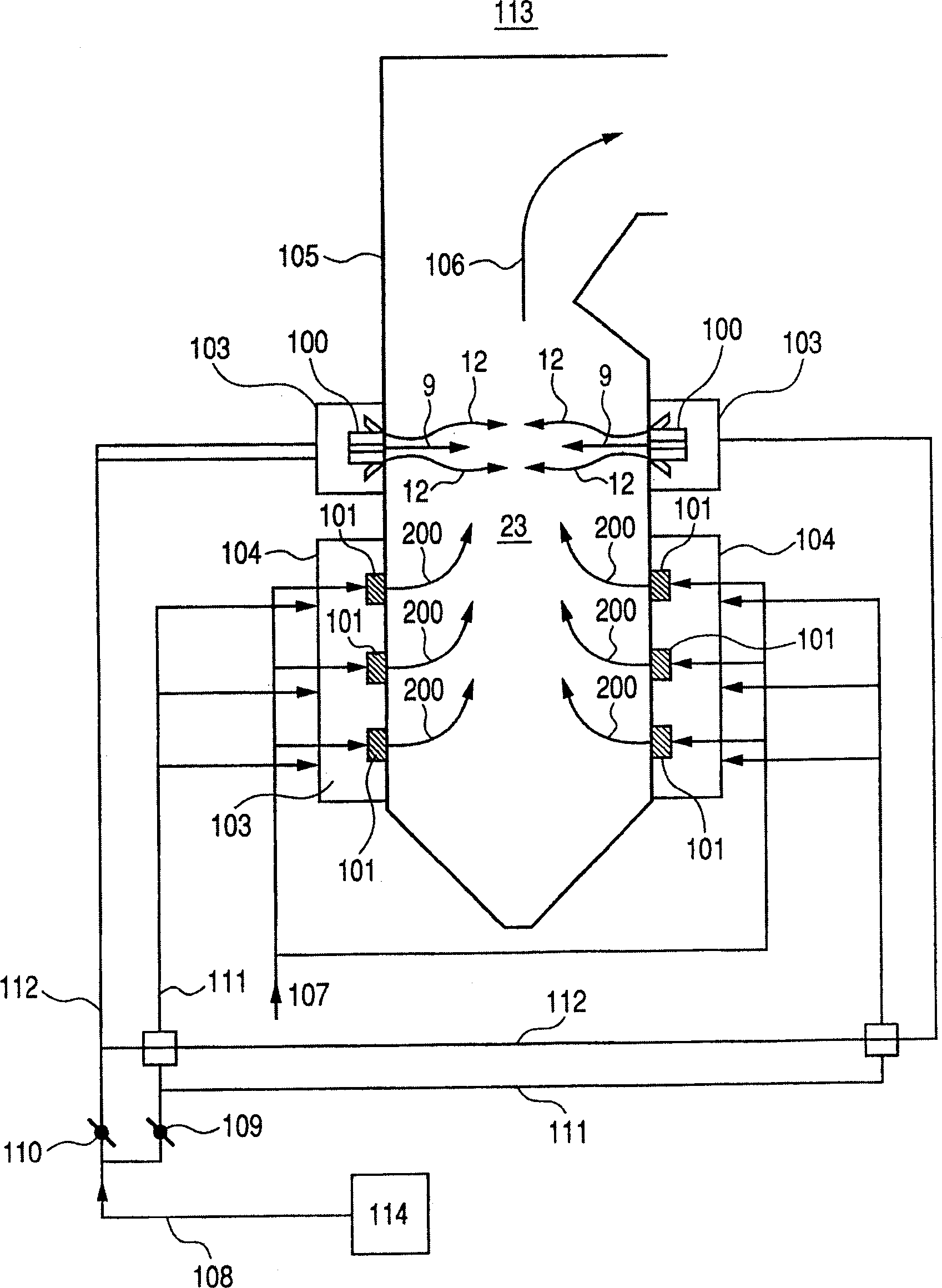 Overfiring air port, method for manufacturing air port, boiler, boiler facility, method for operating boiler facility and method for improving boiler facility